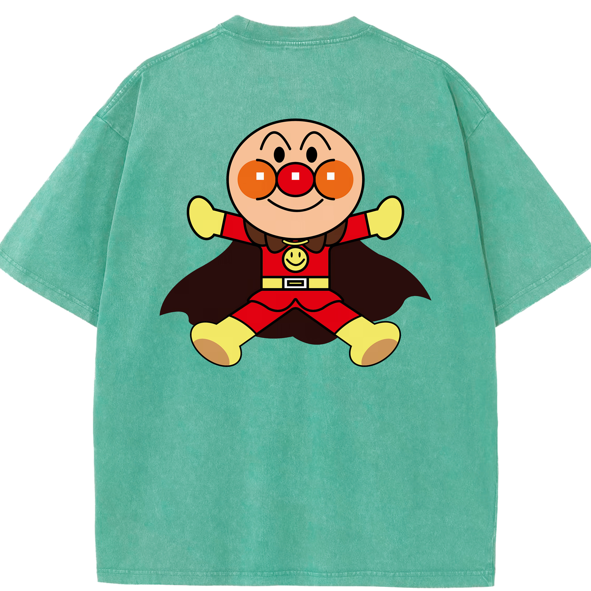 （画像用） アンパンマン Anpanman 綿100% ヴィンテージ風 半袖Tシャツ（背面プリント）
